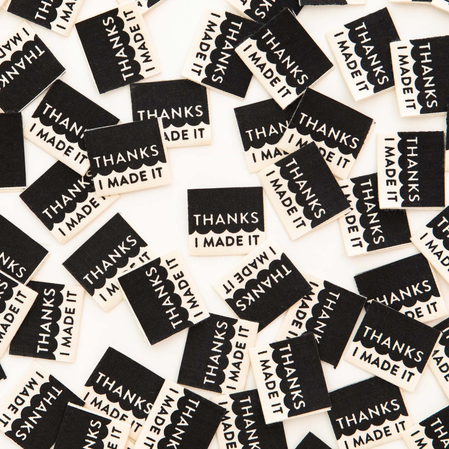 Thanks I Made It Organic Cotton - Sewing Woven Label Tags