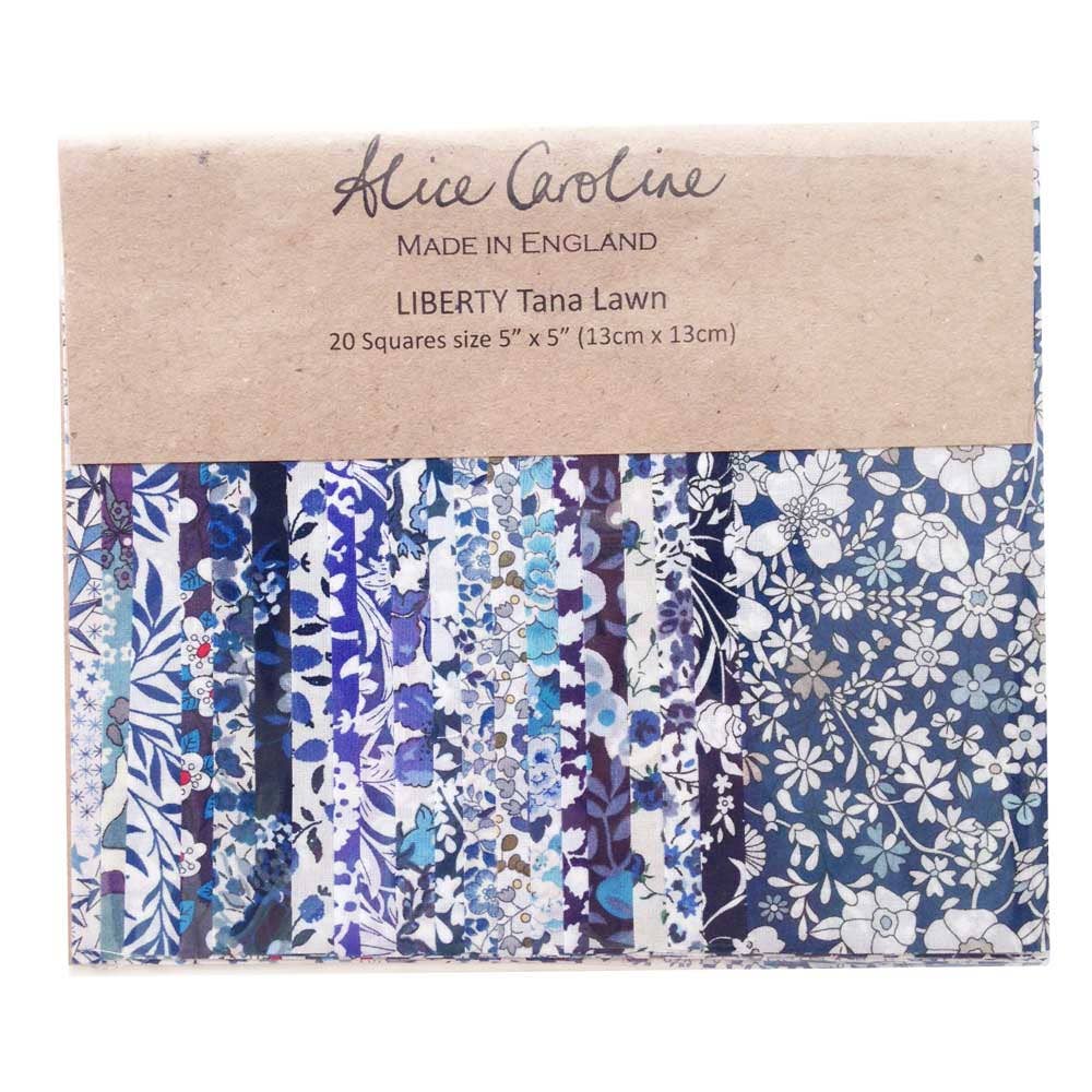 20 Pcs Liberty Tana Lawn Mixed Colours 5″ Charm Squares