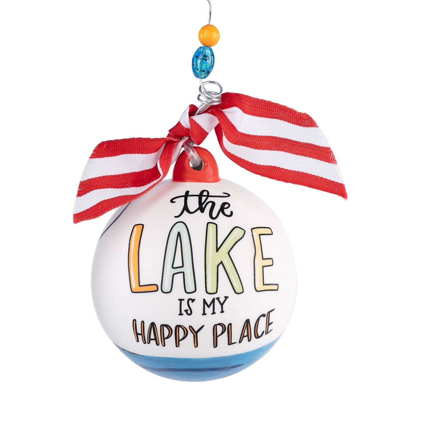 Lake is My Happy Place Christmas Ornament
