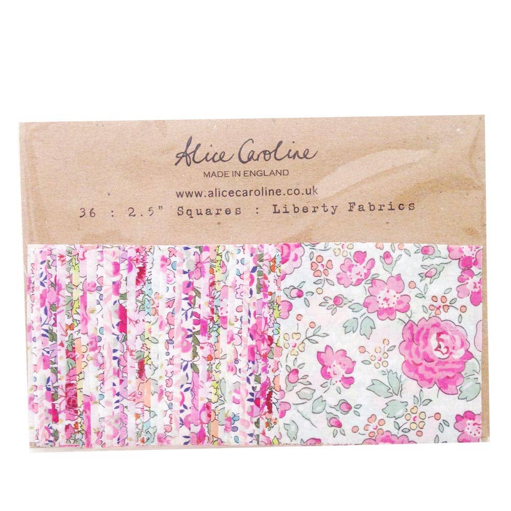 36 Pcs Liberty Tana Lawn Mixed Colours 2.5″ Charm Squares