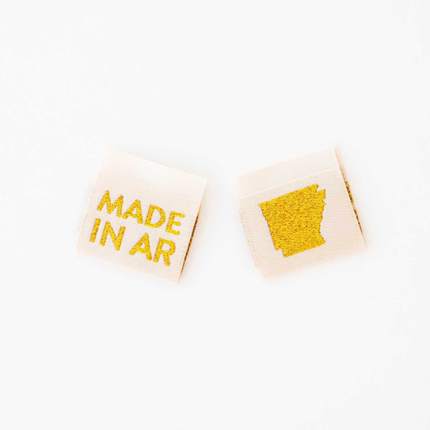 Made in AR Gold Woven Labels