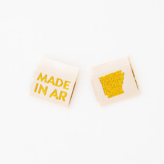 Made in AR Gold Woven Labels
