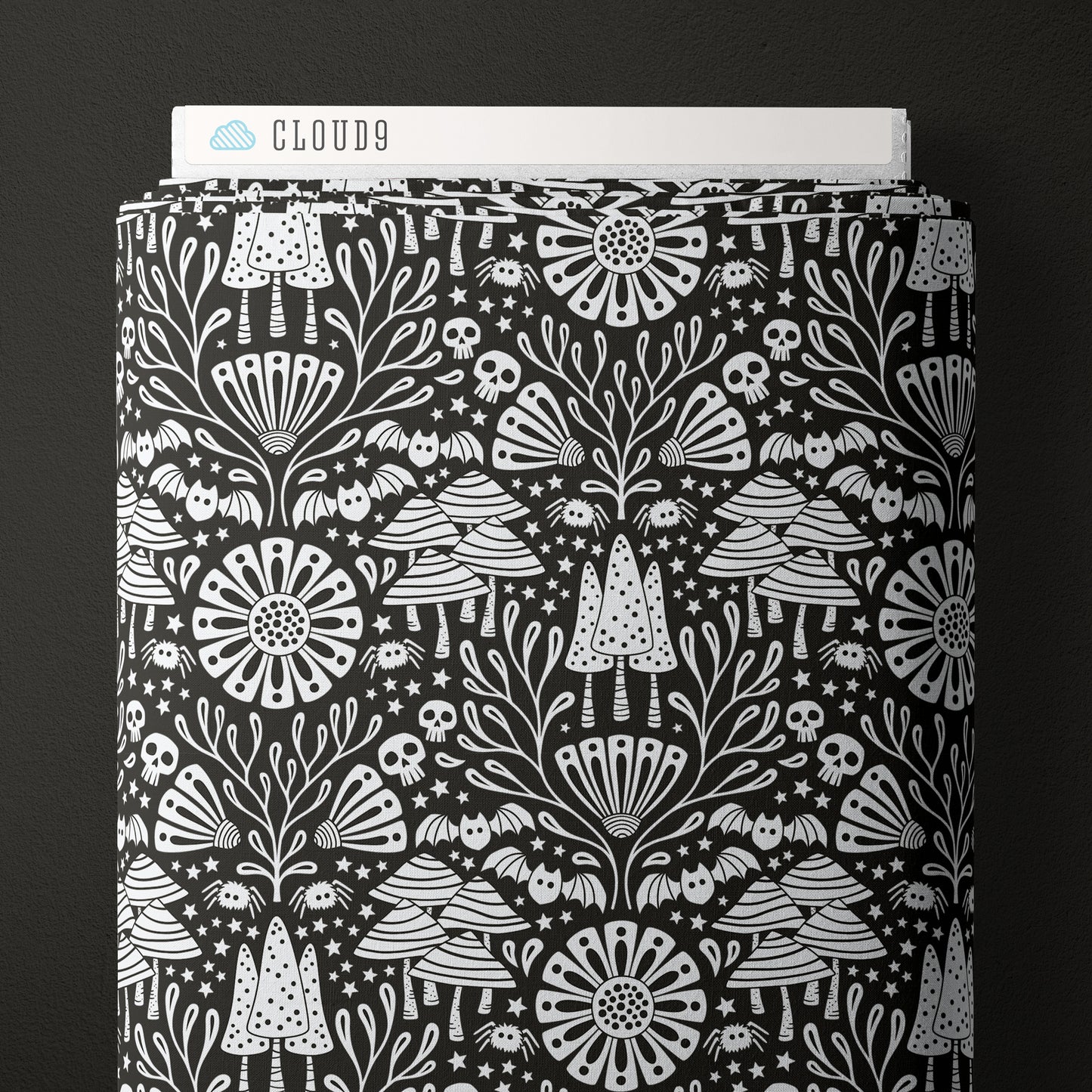 Gothic Whimsey by Anequ Studio | Gothic Forest | Black | 1/4 Yard | Continuous Cuts (WOF)